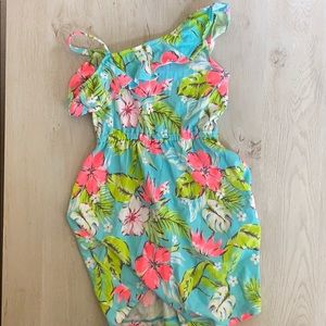 Tropical summer dress for your little one.